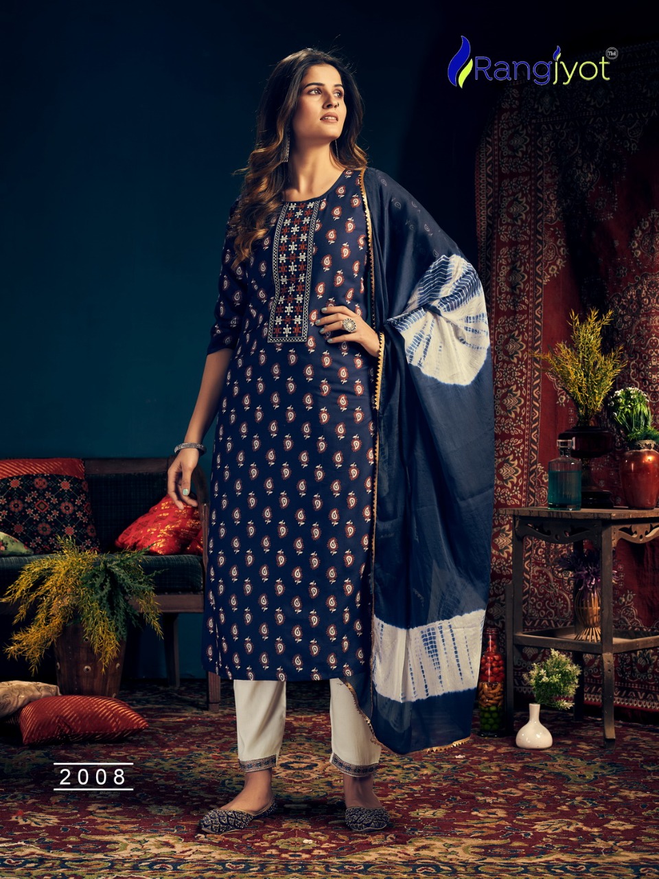 Rangjyot Rangmaya Vol  2 Rayon Fancy Ethnic Wear Readymade Lkurti Bottom With Duptta Catalog