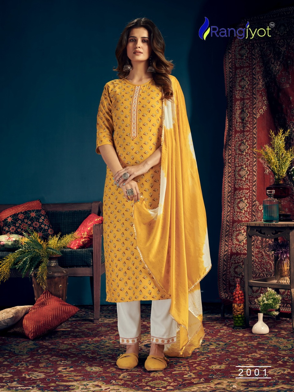 Rangjyot Rangmaya Vol  2 Rayon Fancy Ethnic Wear Readymade Lkurti Bottom With Duptta Catalog