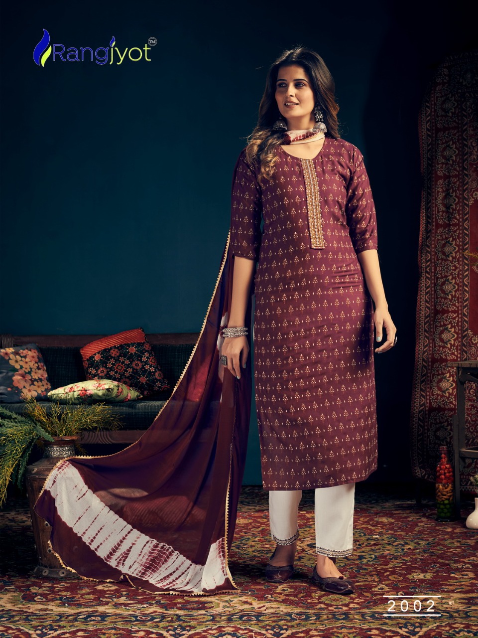 Rangjyot Rangmaya Vol  2 Rayon Fancy Ethnic Wear Readymade Lkurti Bottom With Duptta Catalog