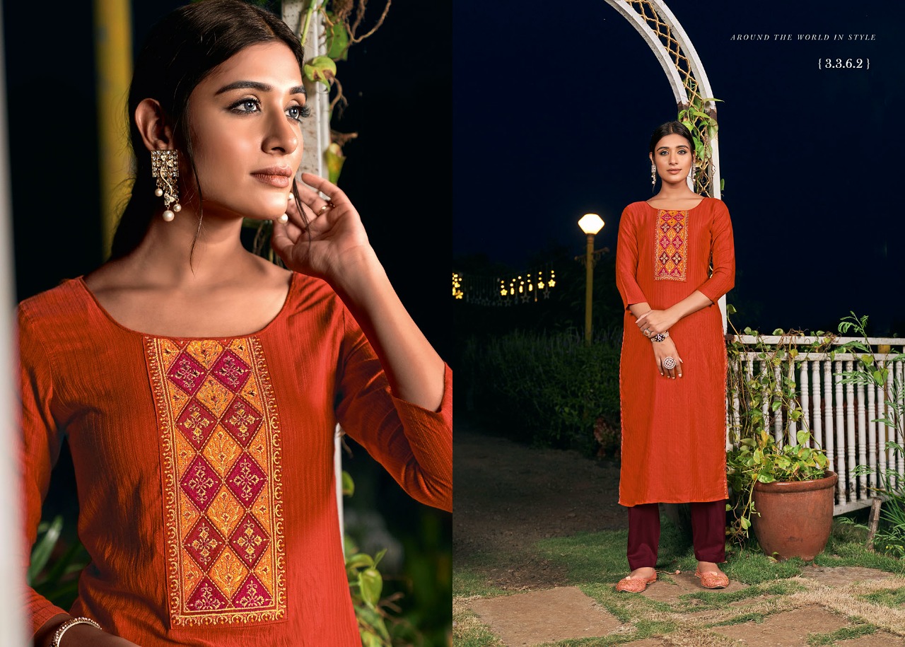 Rangoon Colours Fancy Silk Festive Wear Kurtis Catalog