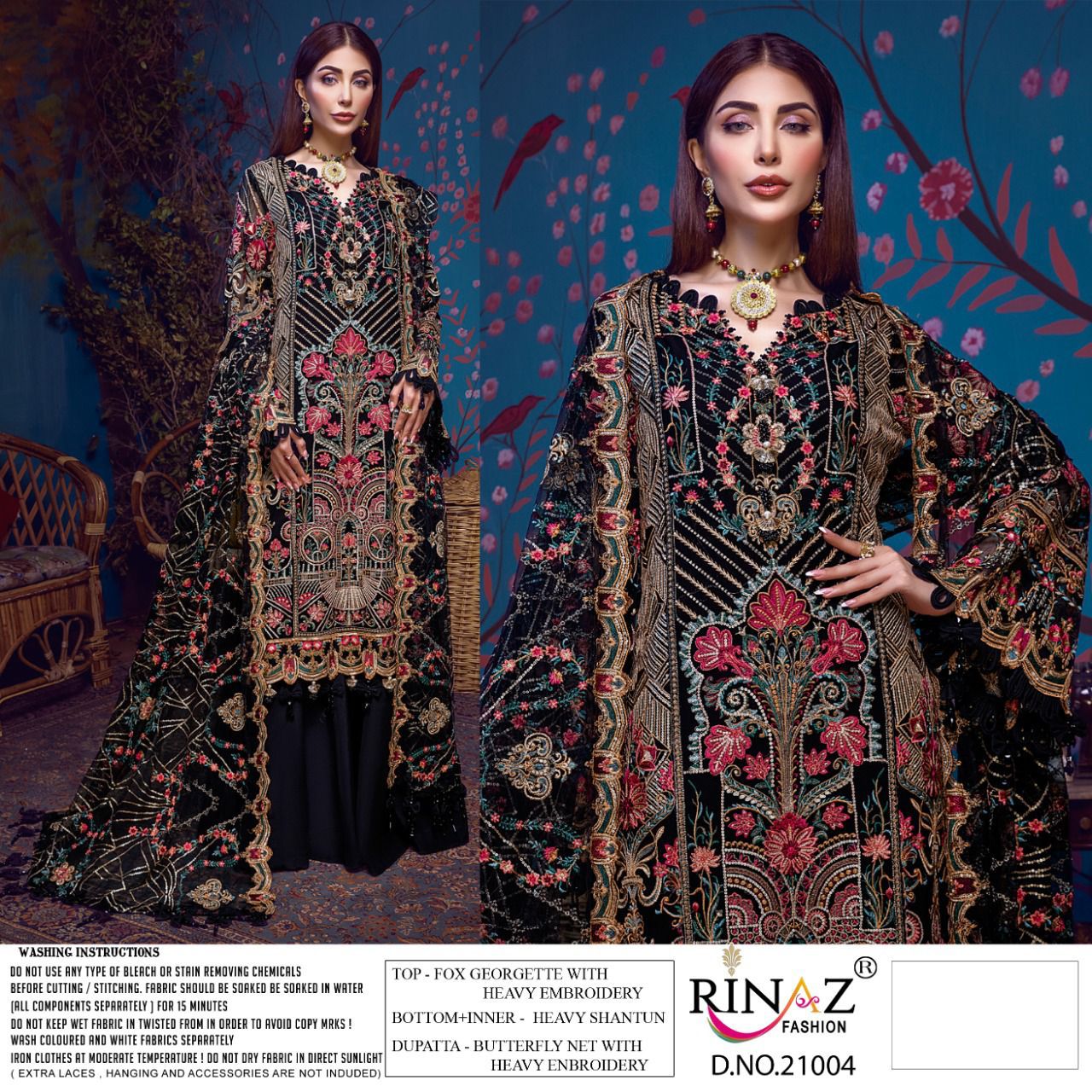 Rinaz Adan Libas Vol 12 Georgette Wear Pakistani Salwar Suits Catalog
