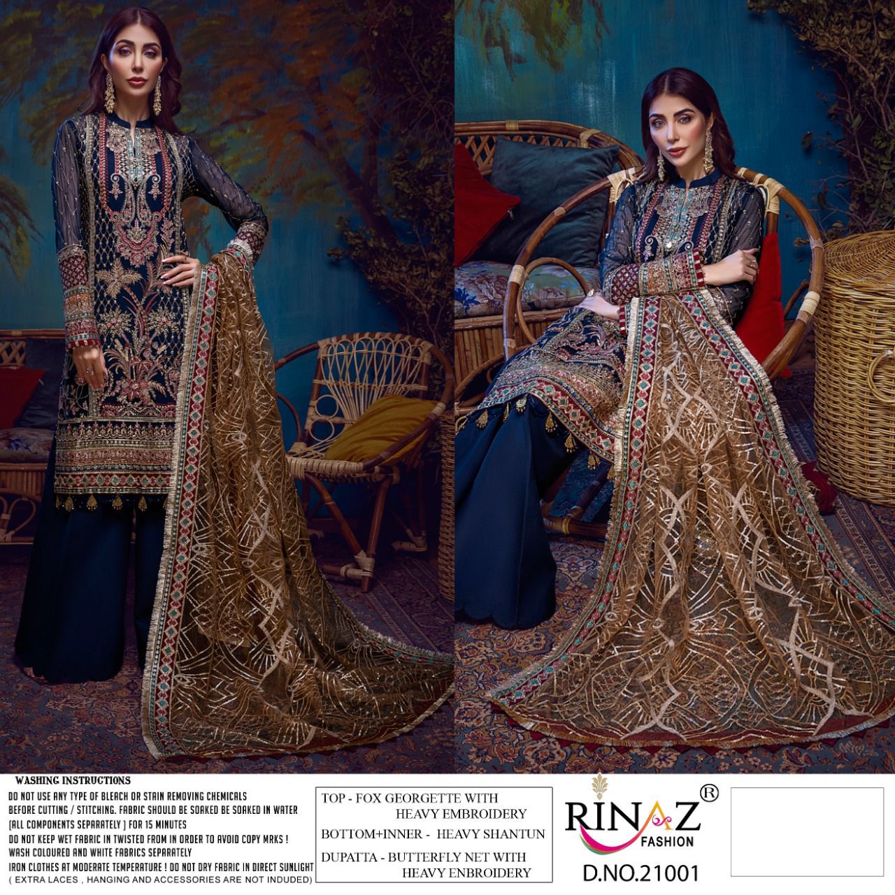 Rinaz Adan Libas Vol 12 Georgette Wear Pakistani Salwar Suits Catalog