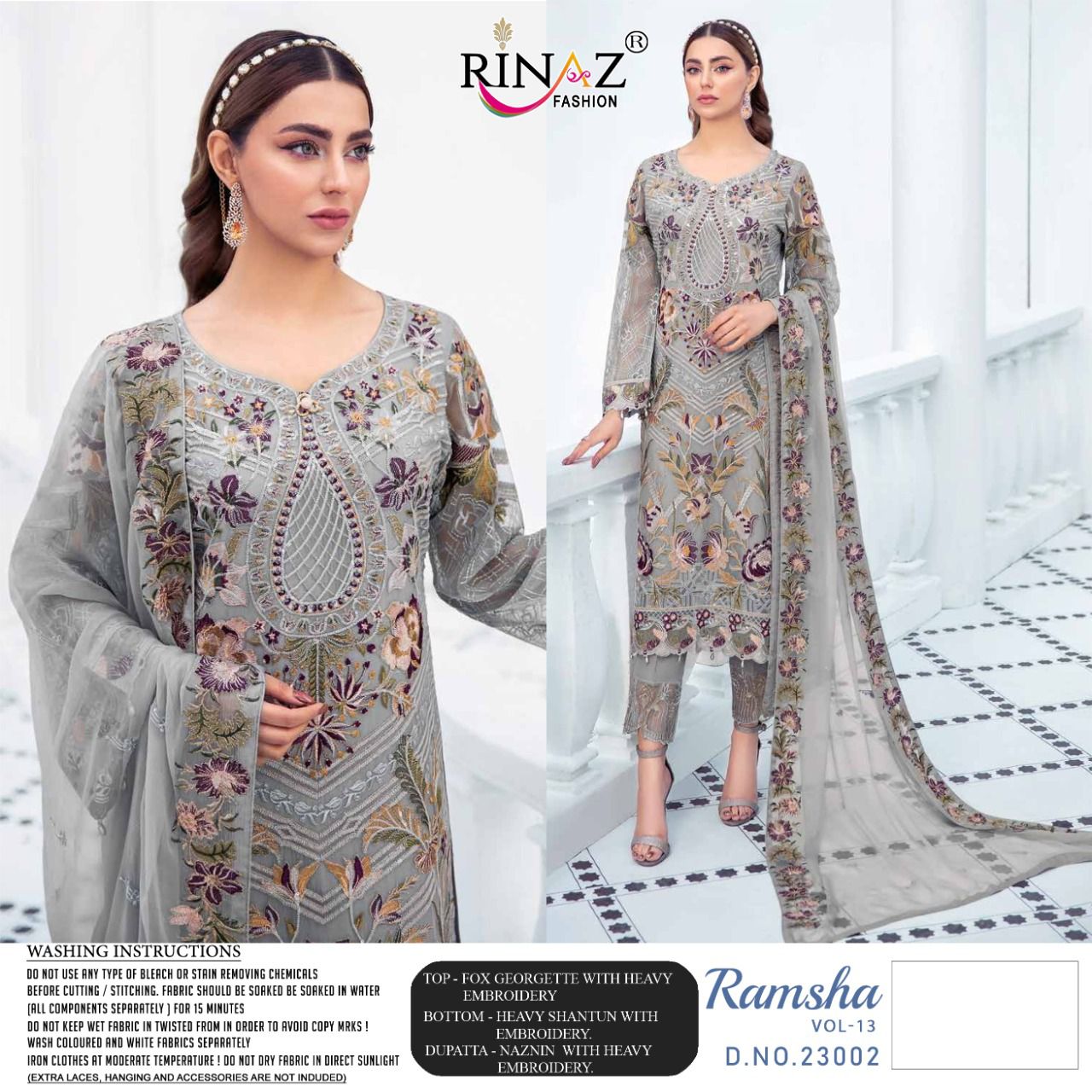 Rinaz Ramsha Vol 13 Georgette Wear Pakistani Salwar Kameez Catalog