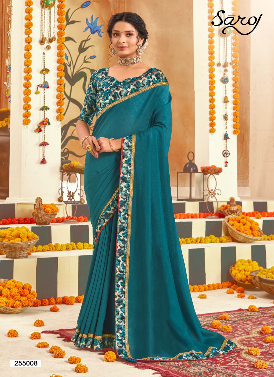 Saroj Divyaa Festive Wear Vichitra Silk Saree Catalog