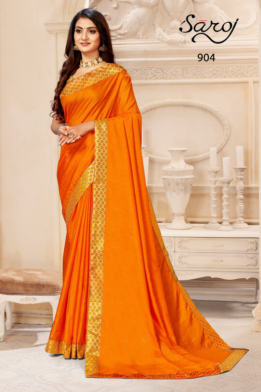 Saroj Kalpana Festive Wear Vichitra Silk Saree Catalog