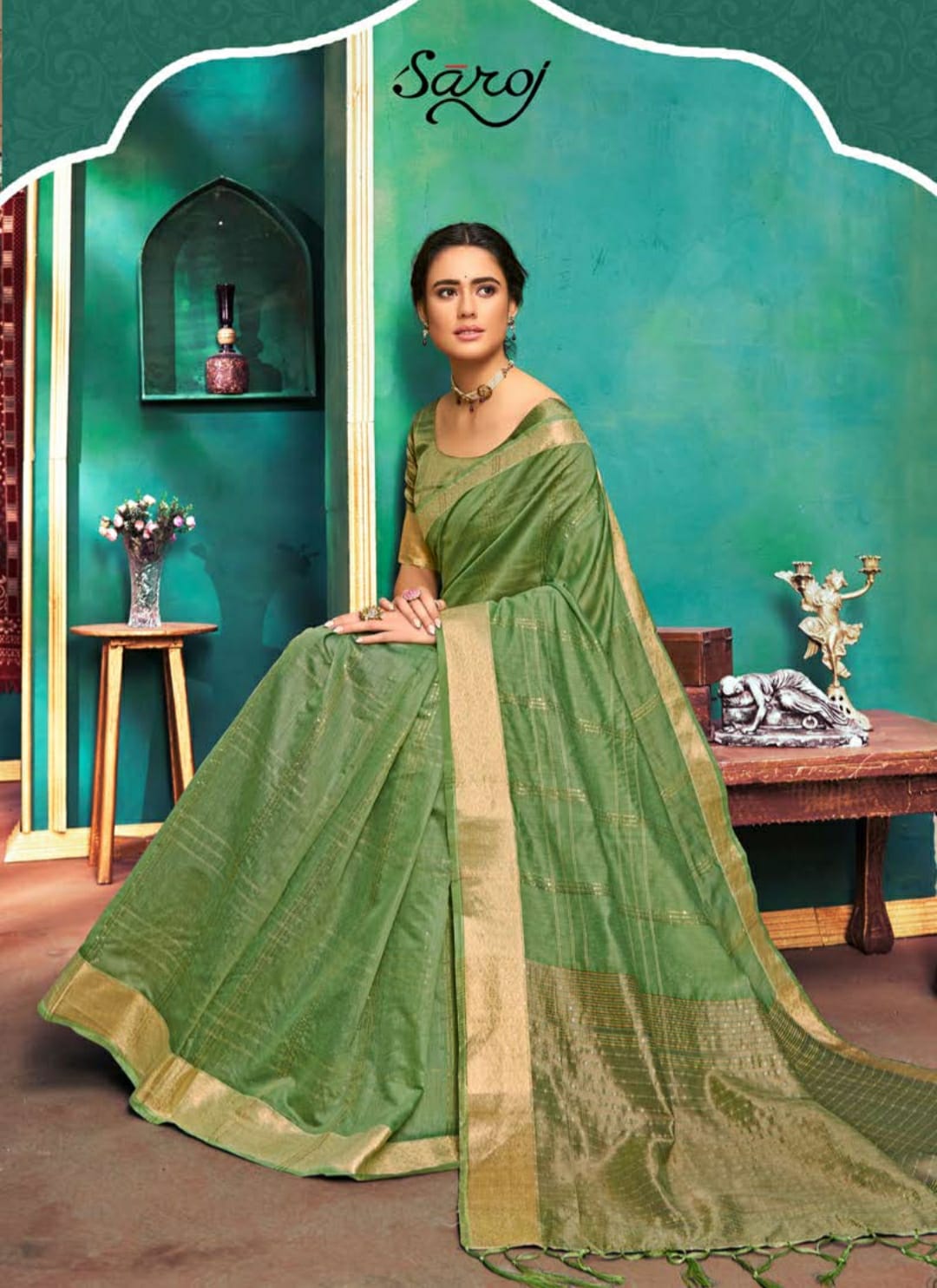 Saroj Ridhi Casual Wear Cotton Silk Saree Catalog