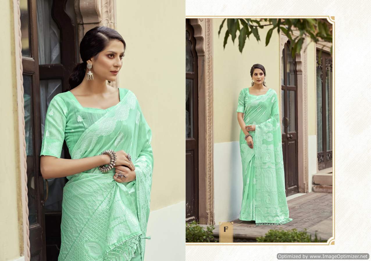 Shangrila Chikankari Silk Casual Wear Soft Linen Saree  Catalog