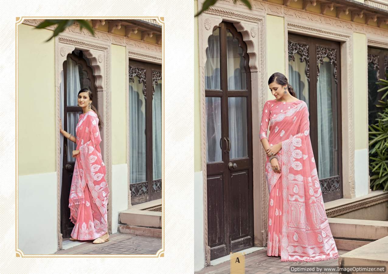 Shangrila Chikankari Silk Casual Wear Soft Linen Saree  Catalog