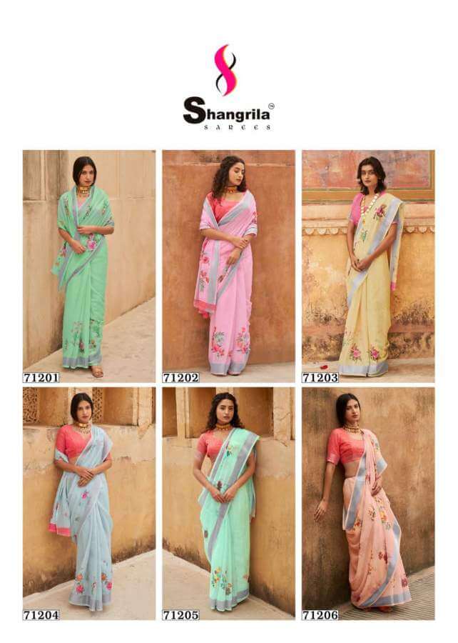 Shangrila Raaga Linen  Vol 7 Fancy Wear Linen Saree Catalog