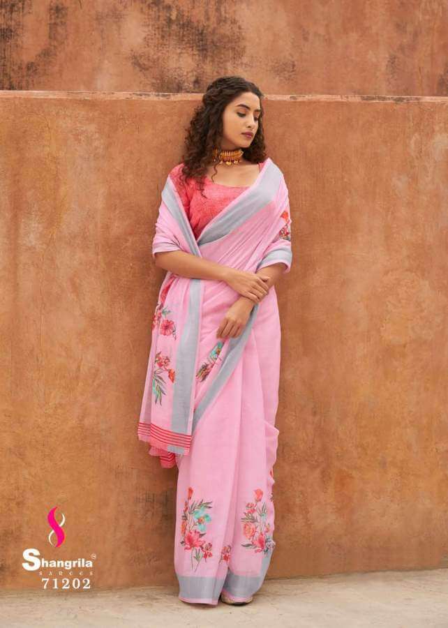 Shangrila Raaga Linen  Vol 7 Fancy Wear Linen Saree Catalog