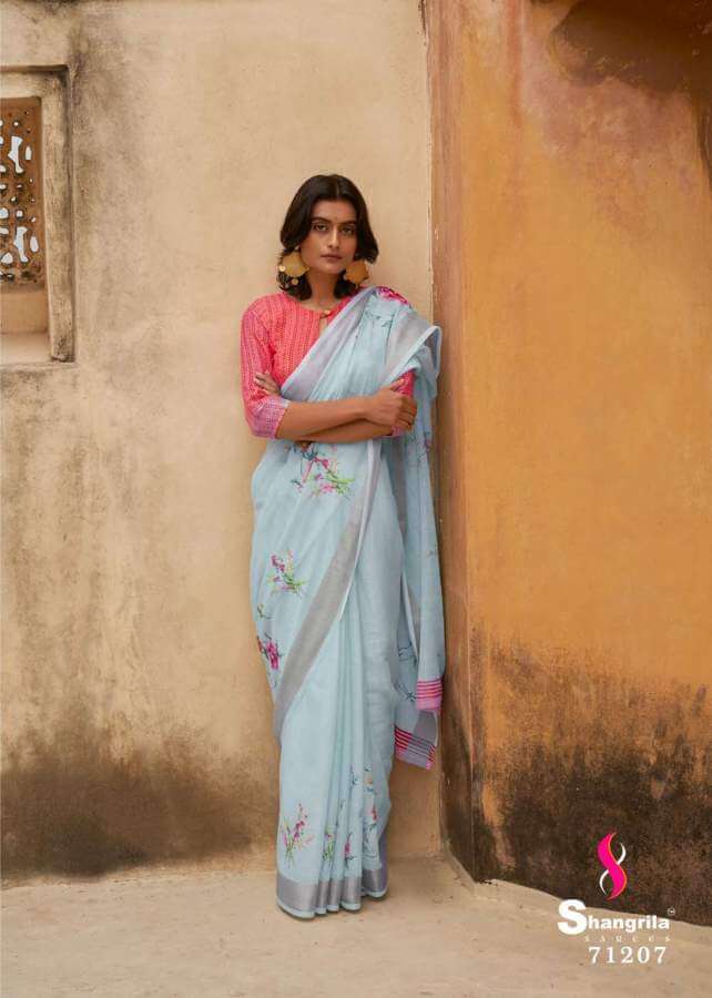 Shangrila Raaga Linen  Vol 7 Fancy Wear Linen Saree Catalog