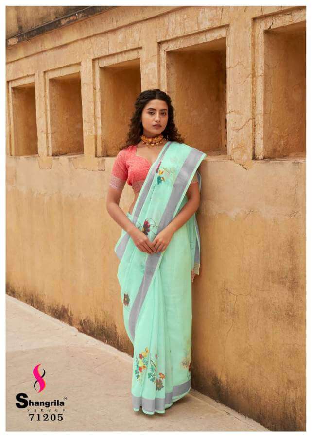 Shangrila Raaga Linen  Vol 7 Fancy Wear Linen Saree Catalog