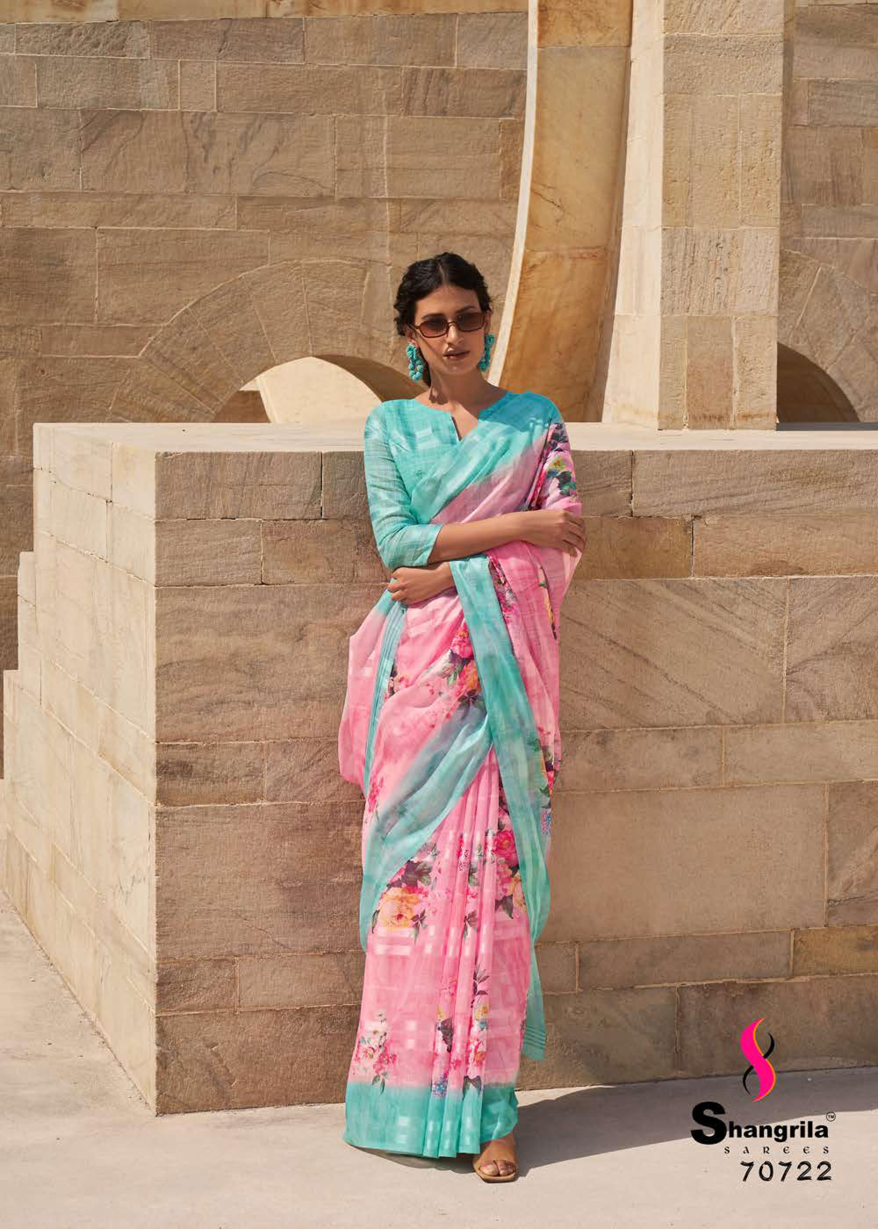 Shangrila Santorini Vol  3 Designer Linen Digital Printed Saree Catalog