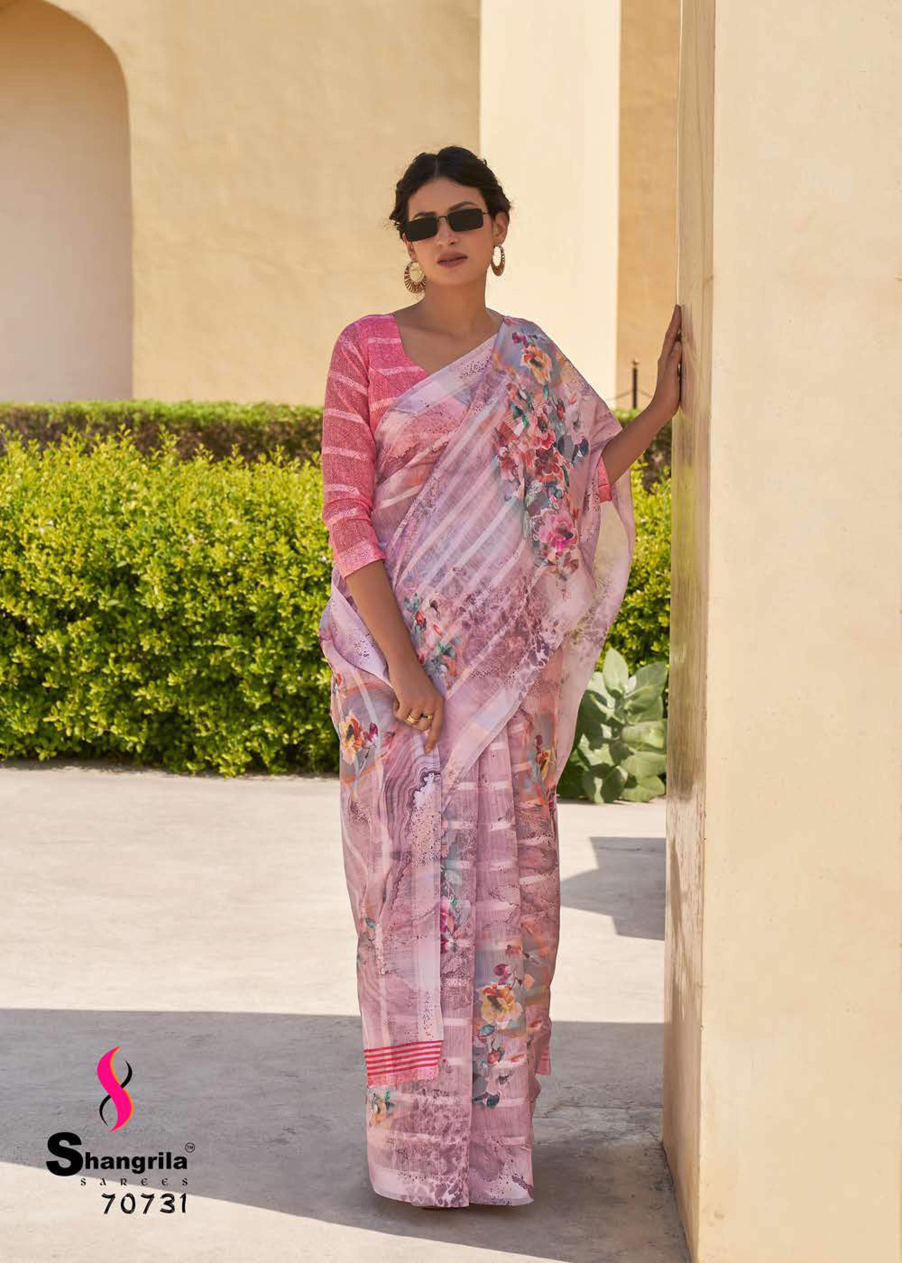 Shangrila Santorini Vol  3 Designer Linen Digital Printed Saree Catalog