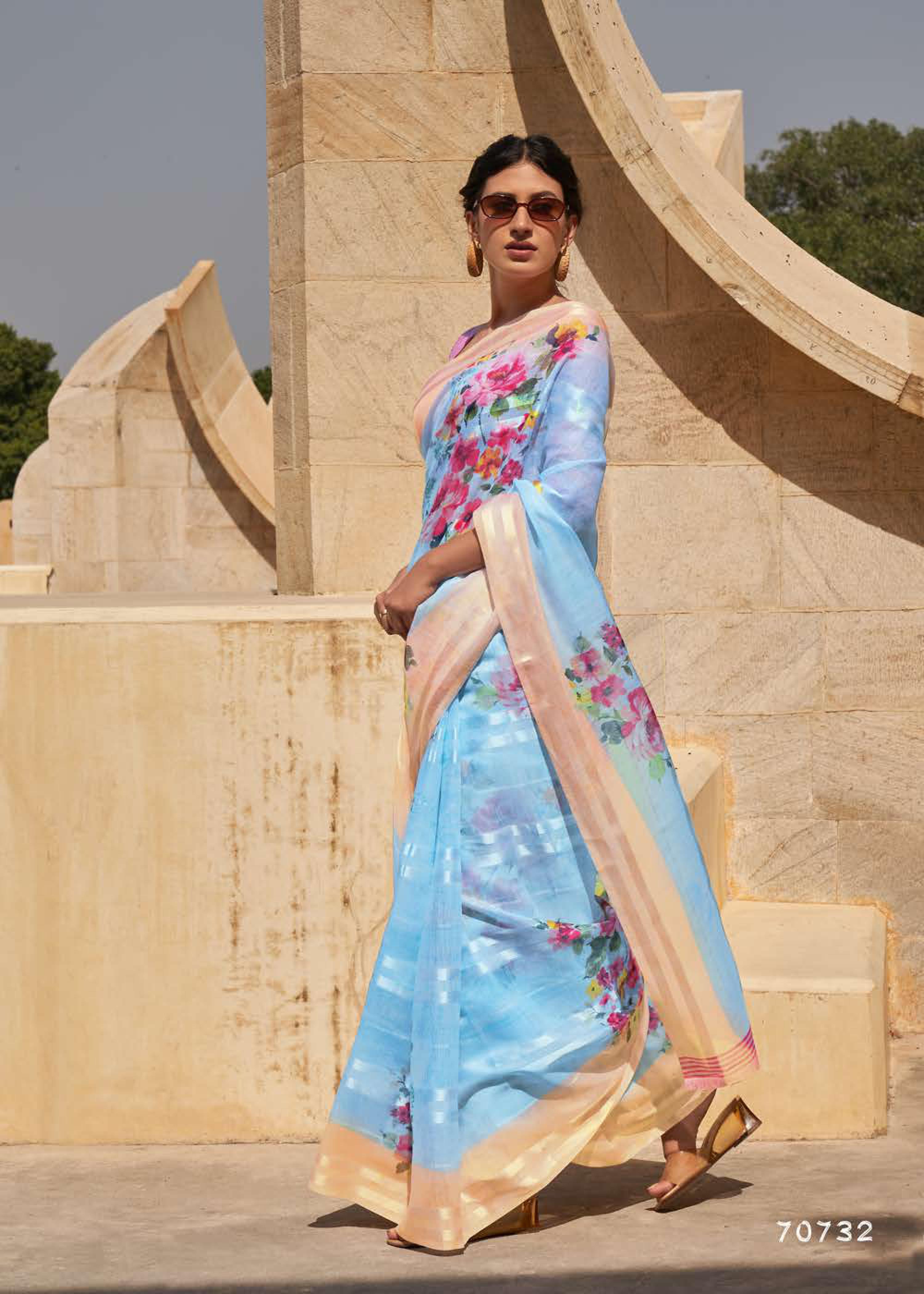 Shangrila Santorini Vol  3 Designer Linen Digital Printed Saree Catalog