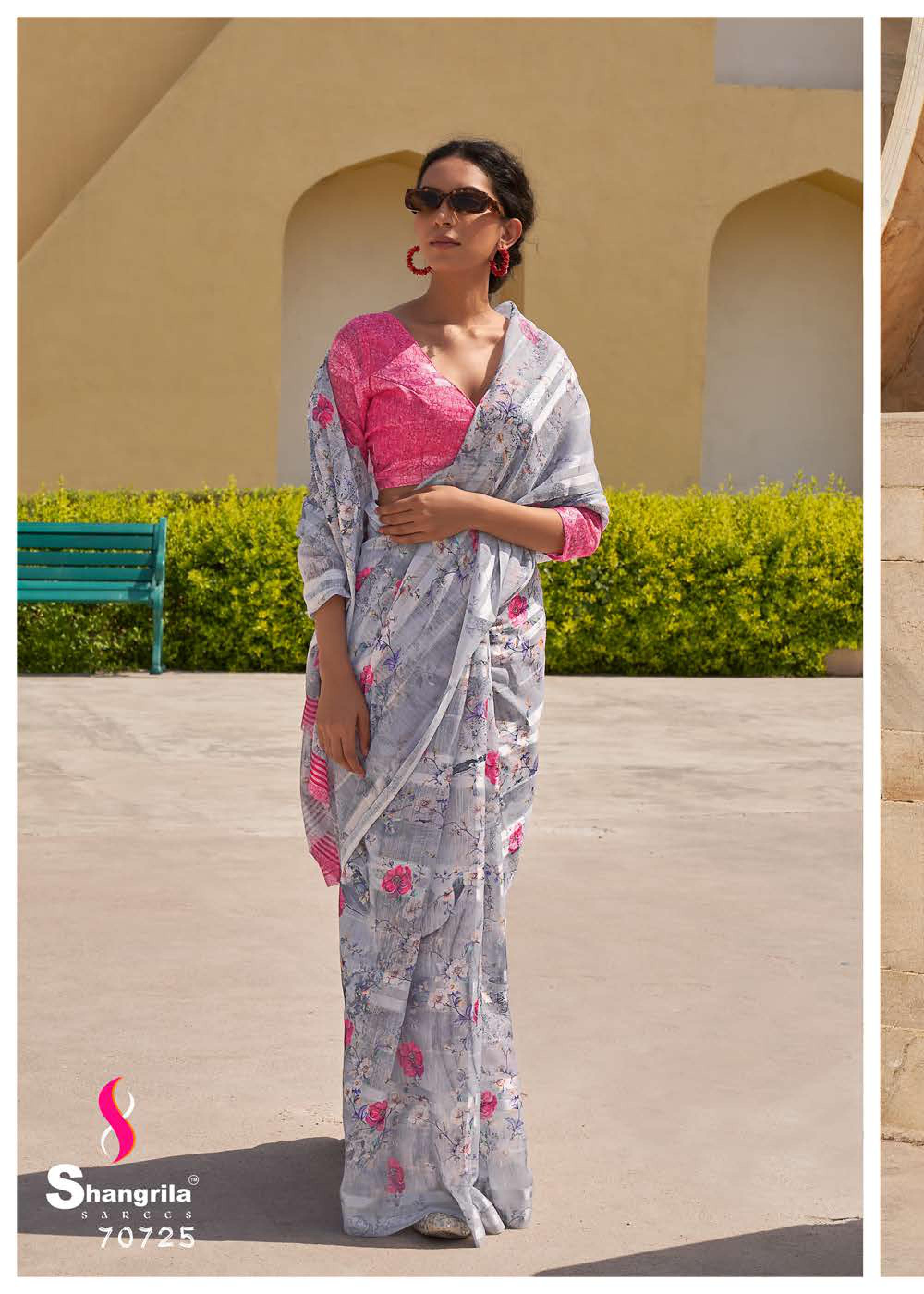 Shangrila Santorini Vol  3 Designer Linen Digital Printed Saree Catalog