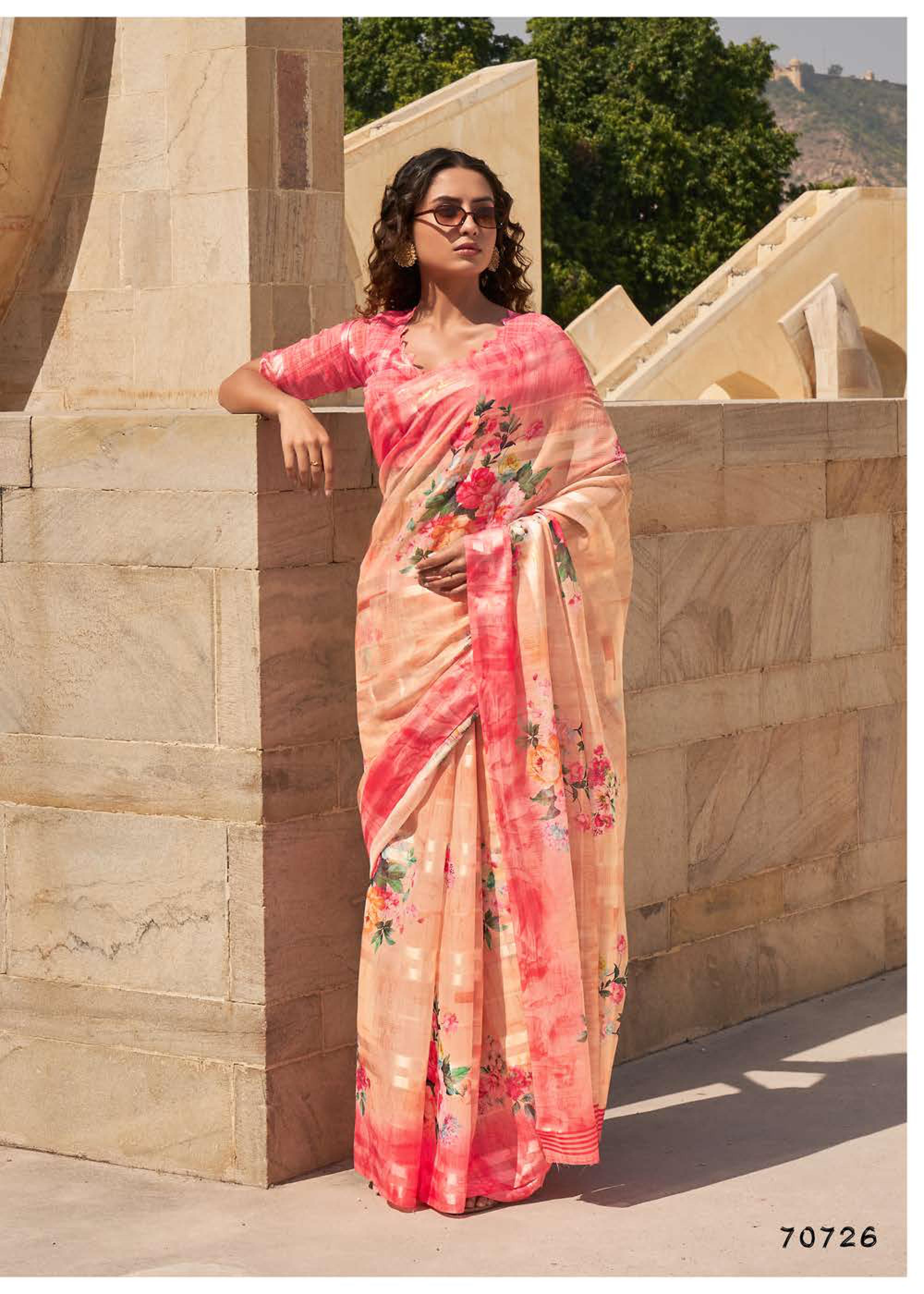Shangrila Santorini Vol  3 Designer Linen Digital Printed Saree Catalog