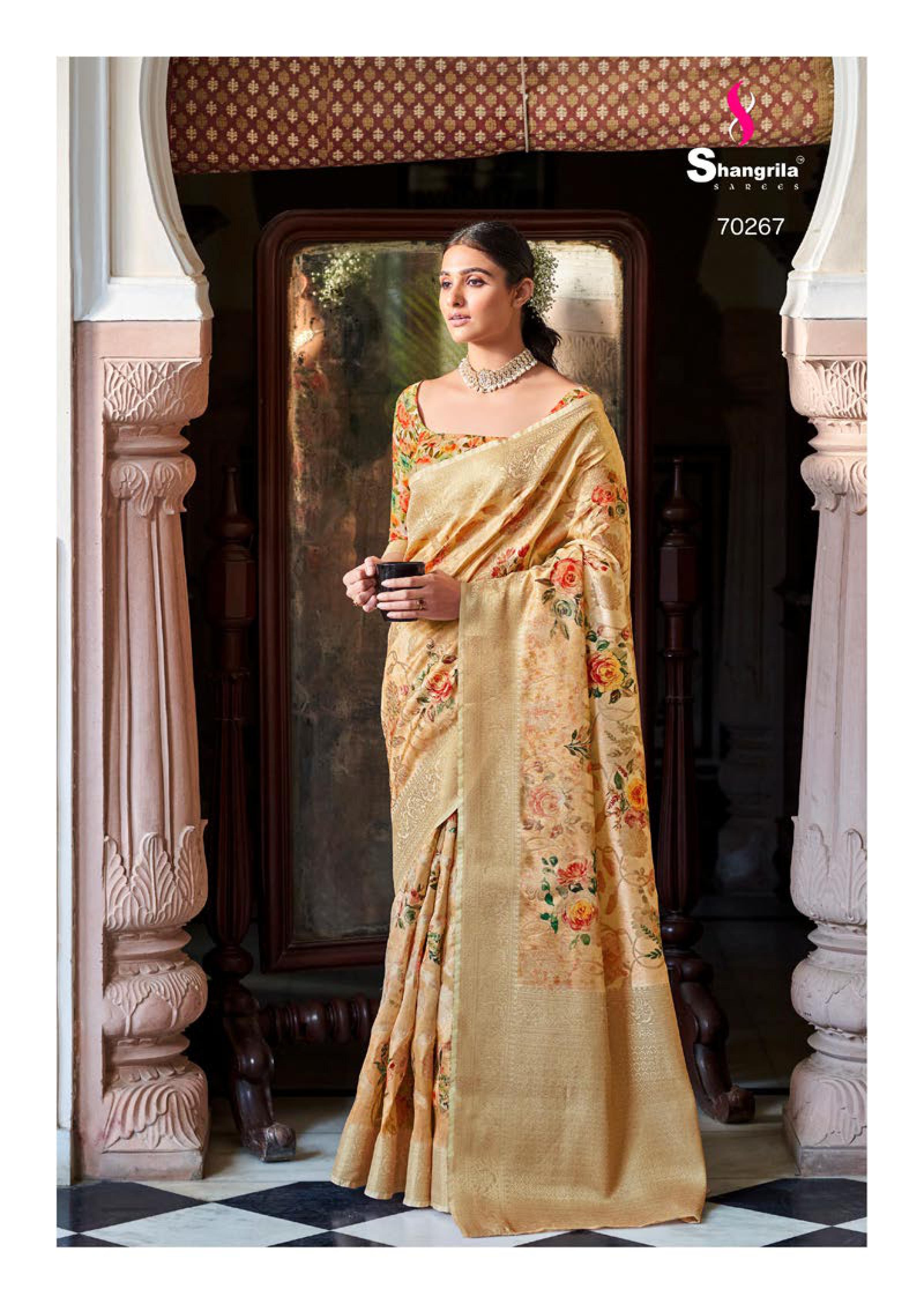 Shangrila Shimona Viscouse Digital Vol 2 Fancy Wedding Wear Saree  Catalog