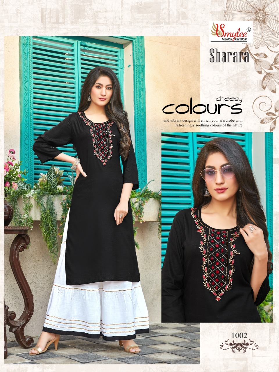 Smylee Sharara Rayon Fancy Ethnic Wear Kurti With Sharara Catalog
