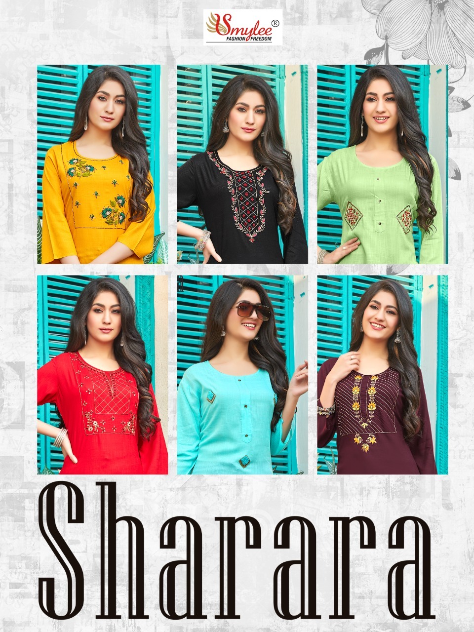 Smylee Sharara Rayon Fancy Ethnic Wear Kurti With Sharara Catalog