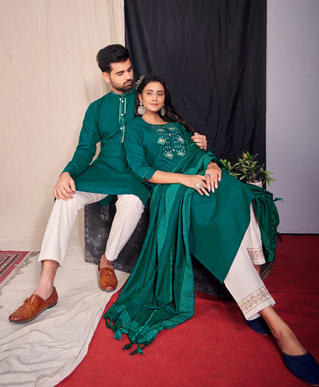 Sukanya Fashion  Royal Couple Vol  9 Fancy Wear Designer Couple Readymade Kurta Kurti Catalog