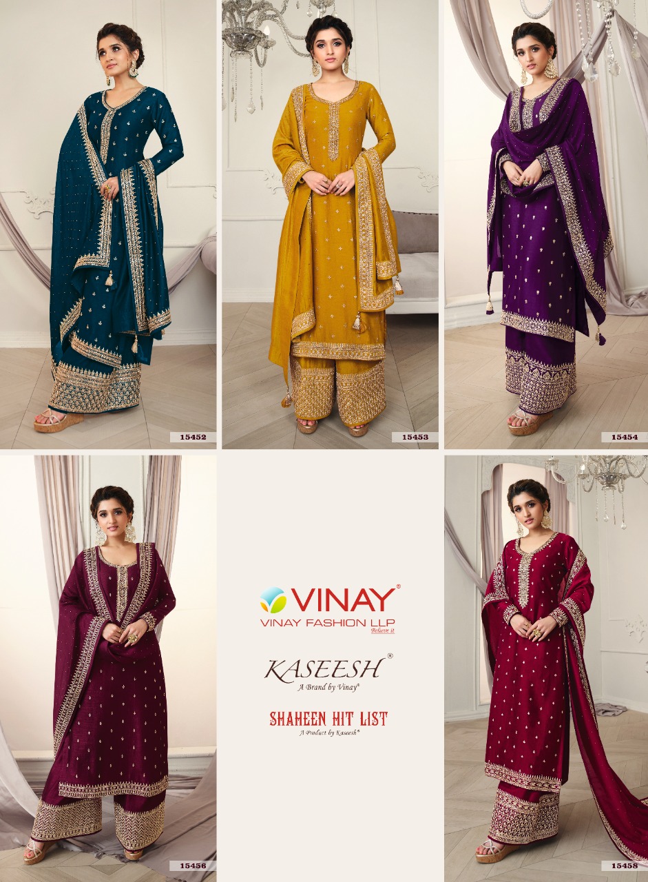 Vinay Kaseesh Shaheen Hit List Embroidery Salwar Kameez Catalog