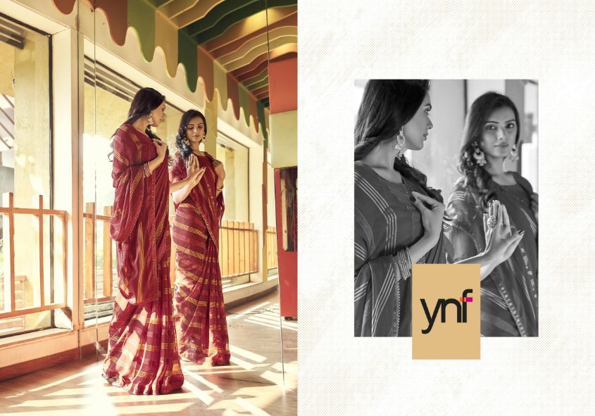 Ynf Aasras Casual Wear Viscos Lining Saree Catalog