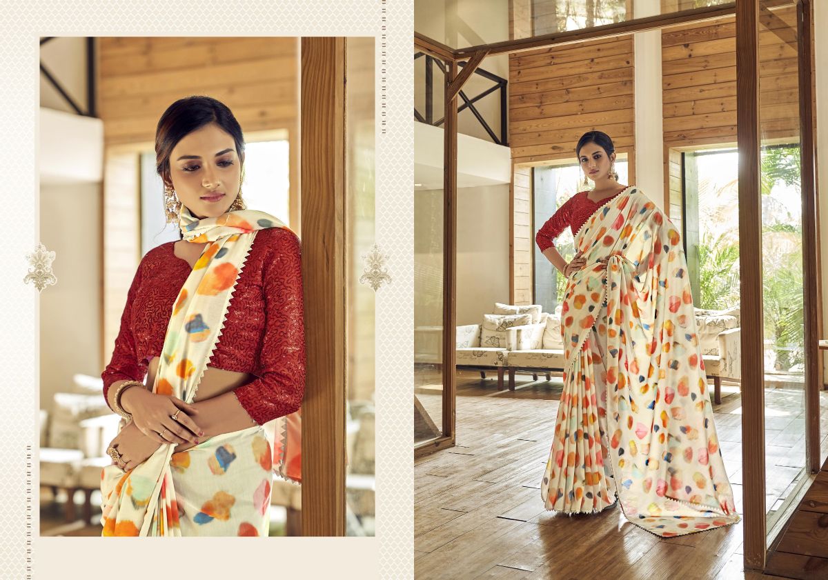 Ynf Muslin Sequence Casual Wear Silk Saree Catalog