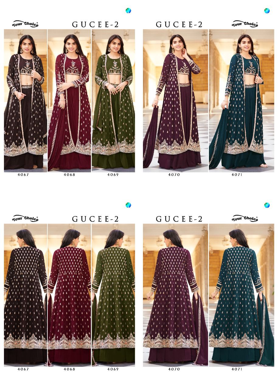 Your Choice Gucee Vol  2 Georgette Wear Designer Salwar Kameez Buy Wholesale Salwar Kameez In Surat