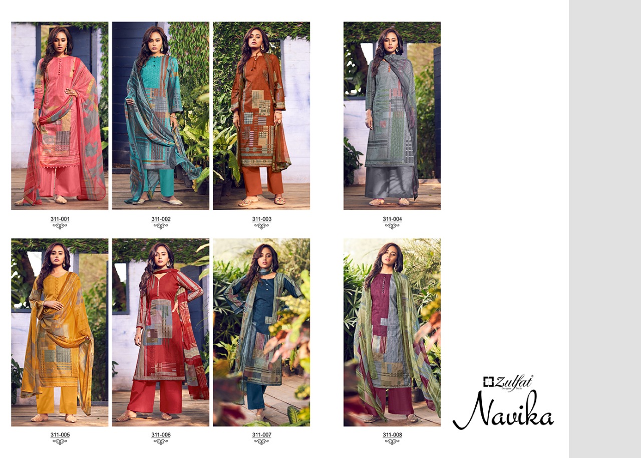 Zulfat Navika Exclusive Wear Digital Cotton Dress Material Catalog