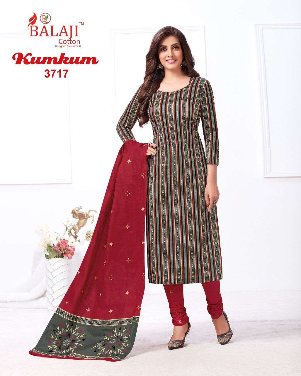 Balaji Kumkum  vol 26 Regular Cotton Dress Material Catalog 