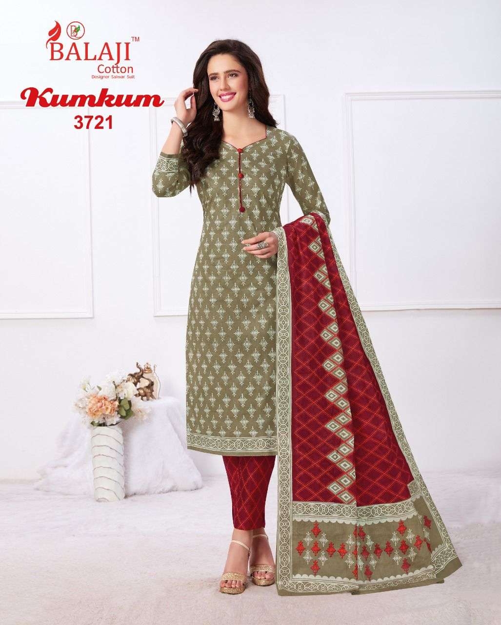 Balaji Kumkum  vol 26 Regular Cotton Dress Material Catalog 