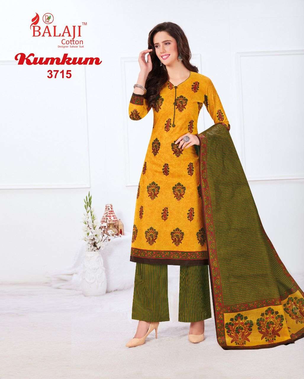 Balaji Kumkum  vol 26 Regular Cotton Dress Material Catalog 