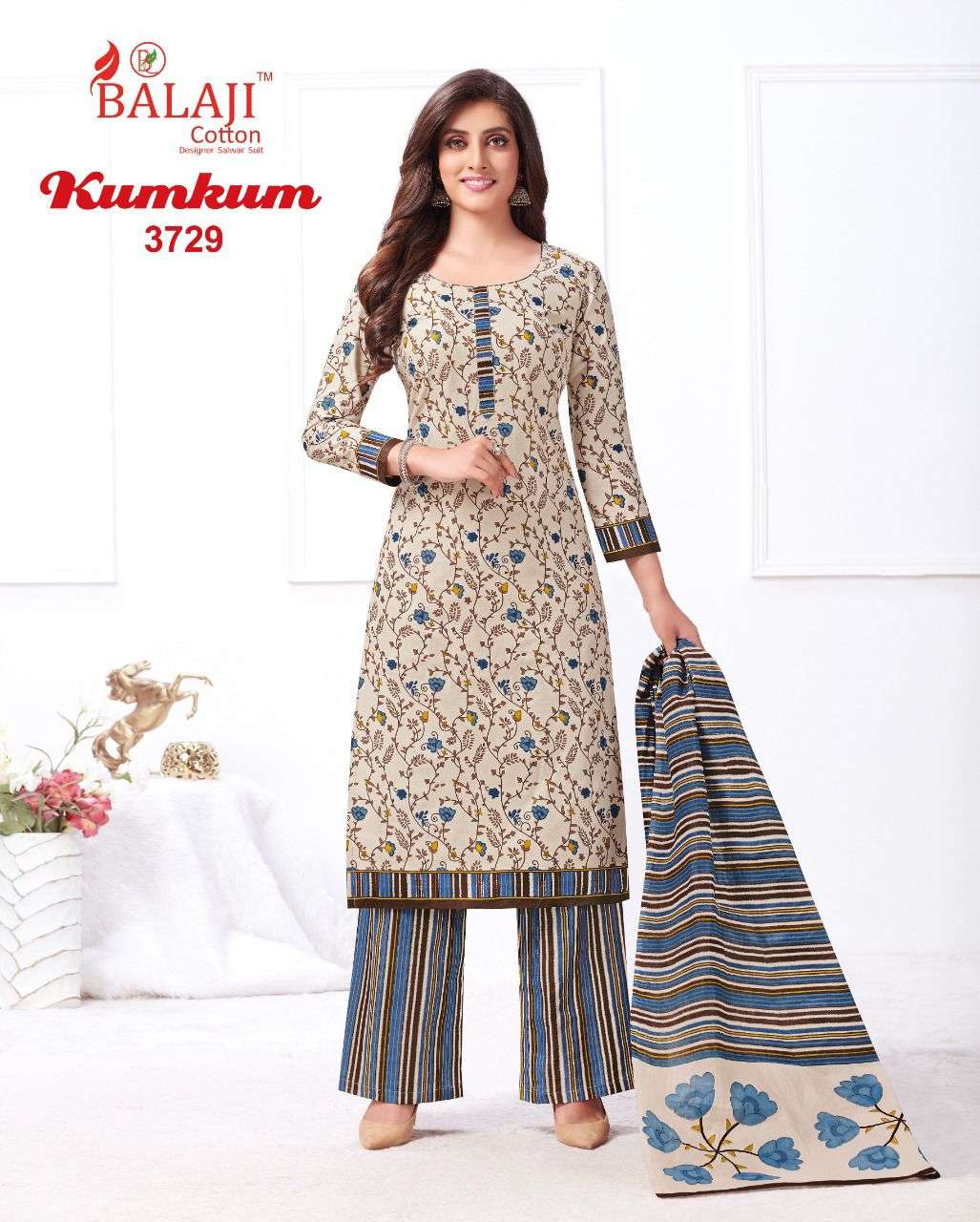 Balaji Kumkum  vol 26 Regular Cotton Dress Material Catalog 