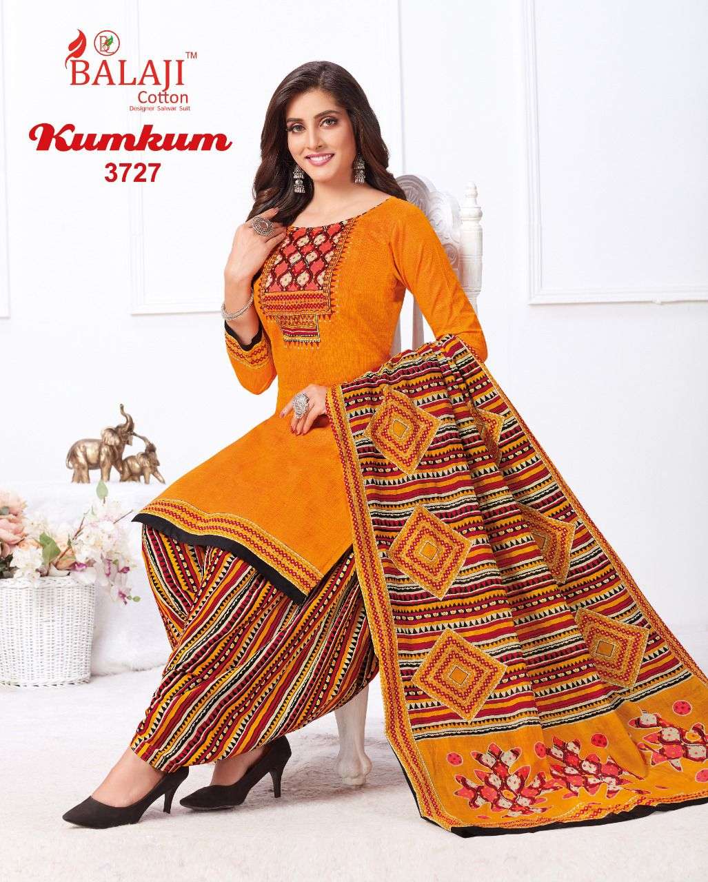 Balaji Kumkum  vol 26 Regular Cotton Dress Material Catalog 