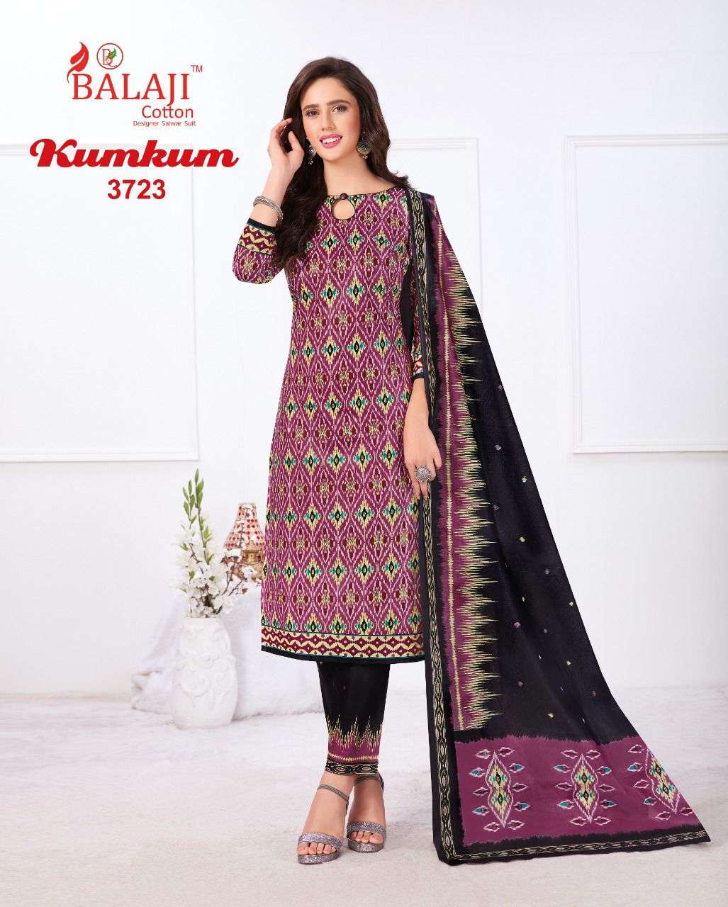 Balaji Kumkum  vol 26 Regular Cotton Dress Material Catalog 