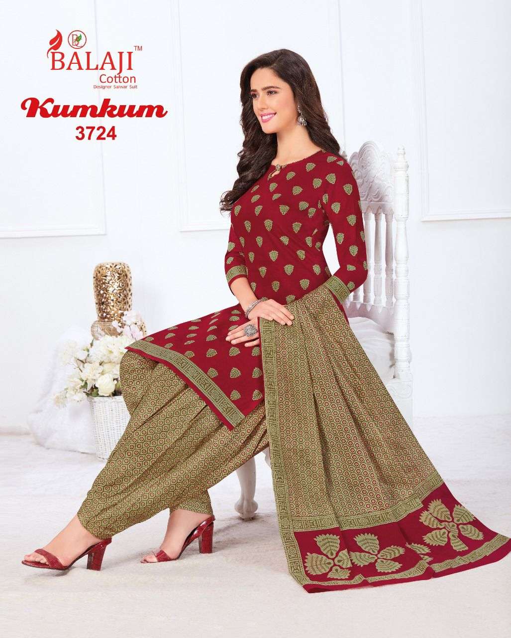 Balaji Kumkum  vol 26 Regular Cotton Dress Material Catalog 