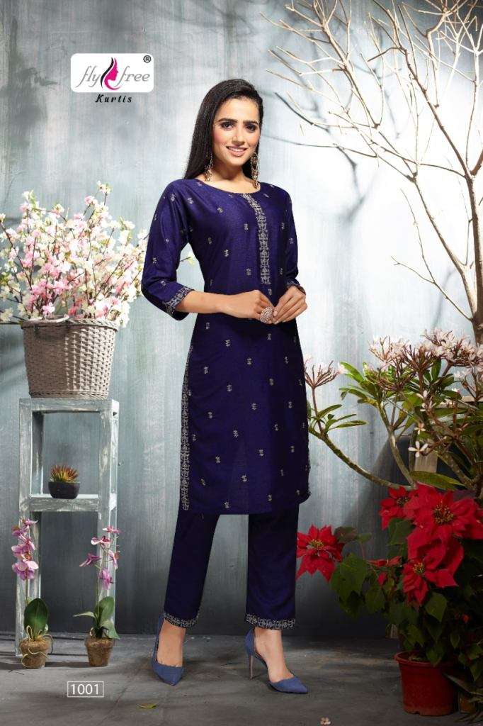  Fly Free Saloni Rayon Kurti with  bottom  Catalog