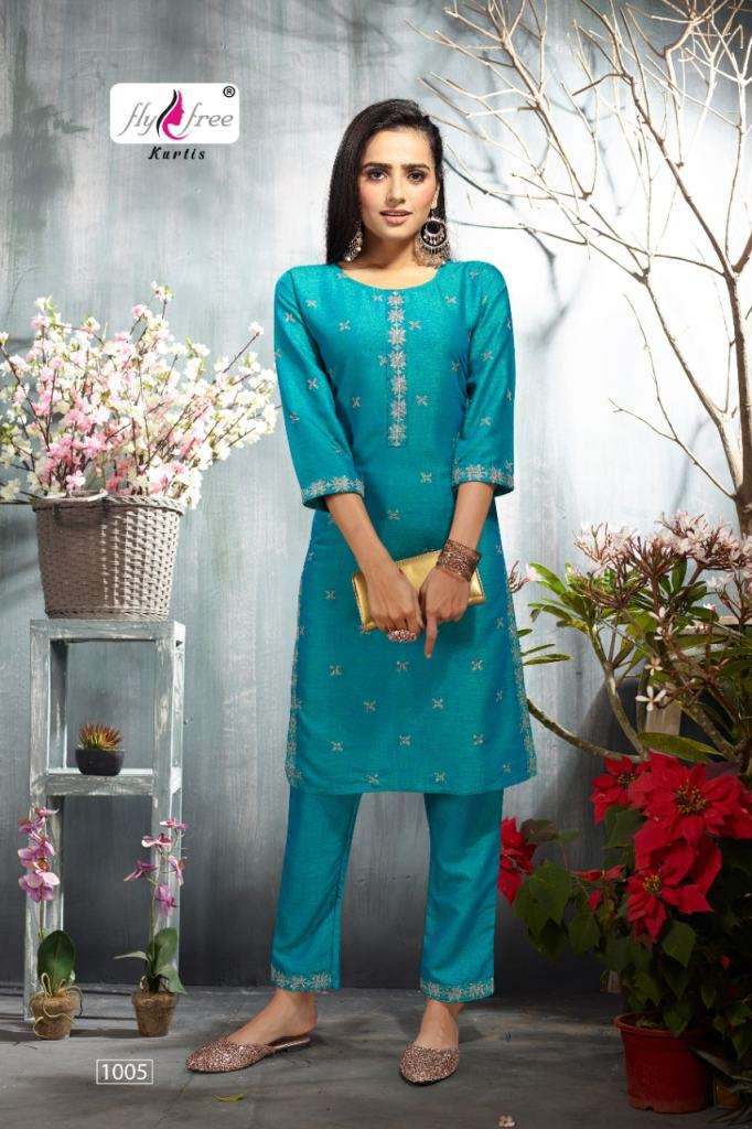  Fly Free Saloni Rayon Kurti with  bottom  Catalog