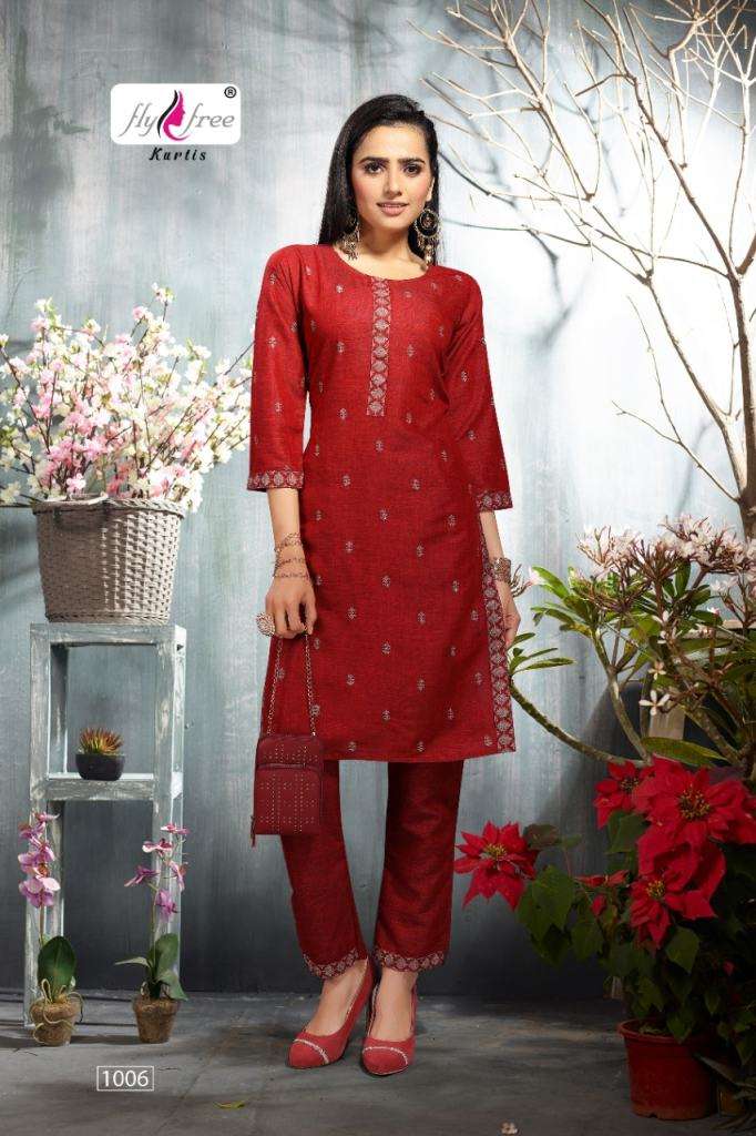  Fly Free Saloni Rayon Kurti with  bottom  Catalog