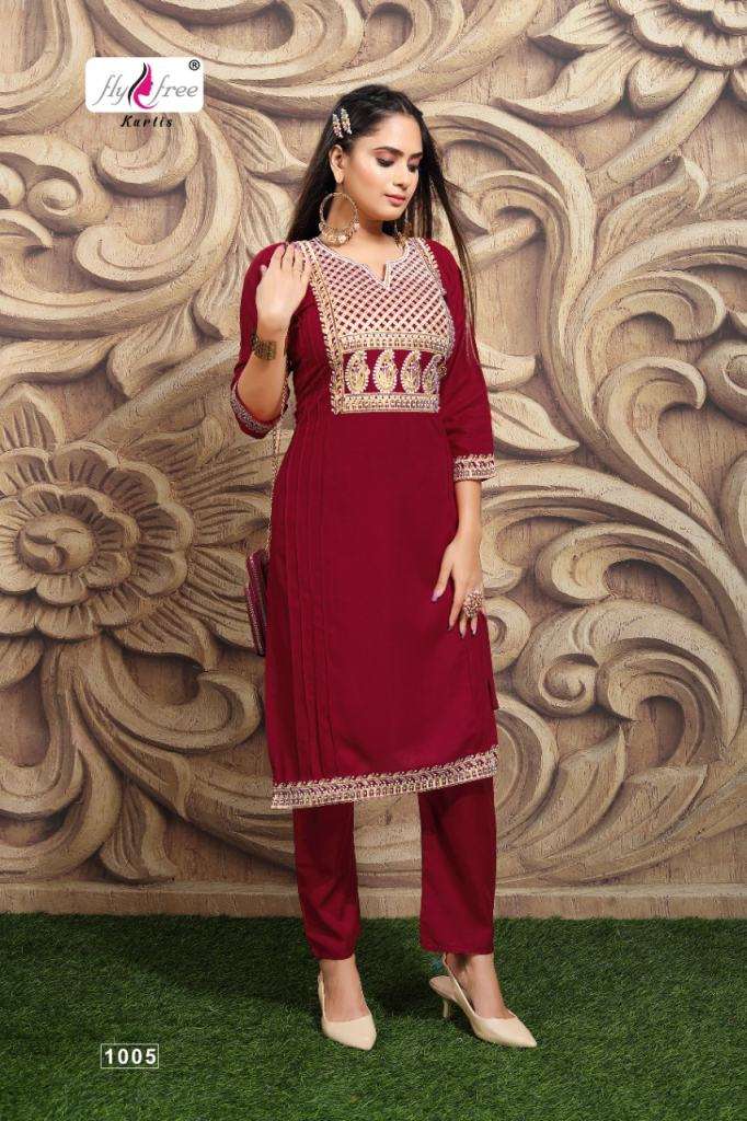 Fly Free Venture Kurti with Bottom Catalog