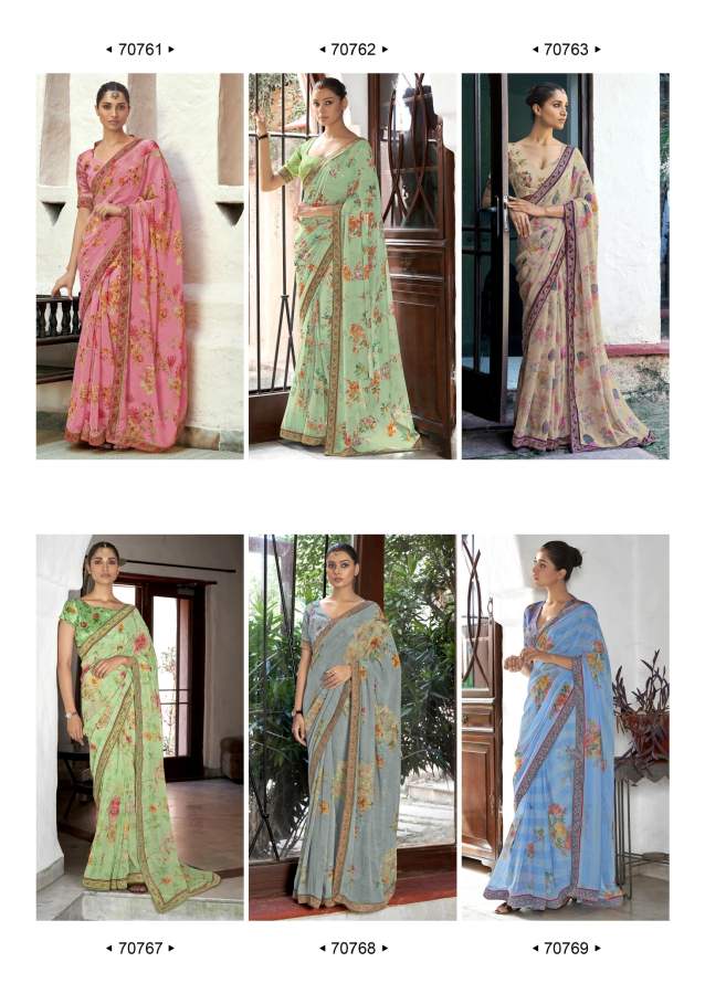 Shangrila Kaalini Fancy Wear Georgette Saree Catalog