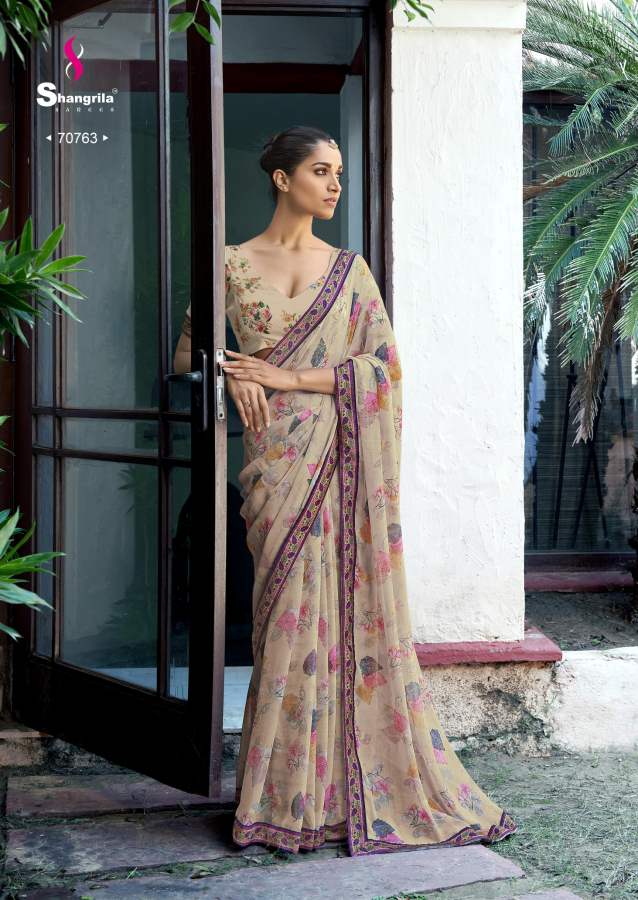 Shangrila Kaalini Fancy Wear Georgette Saree Catalog