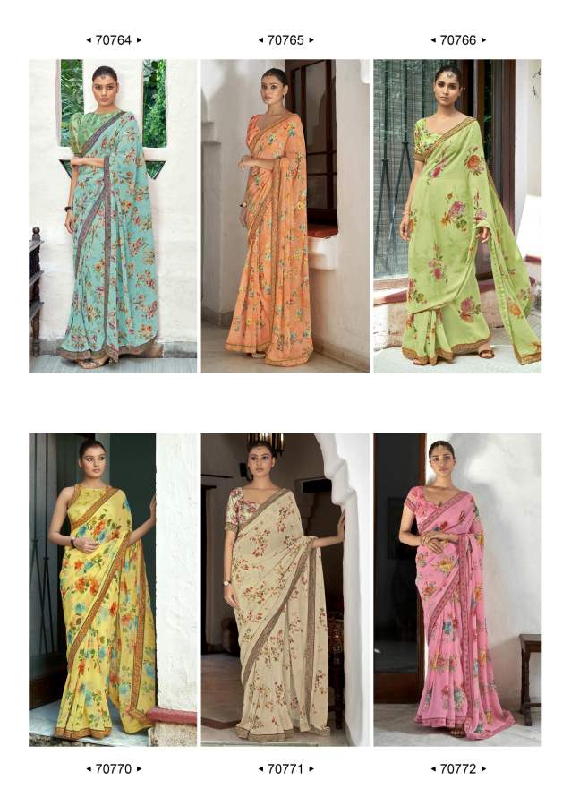Shangrila Kaalini Fancy Wear Georgette Saree Catalog