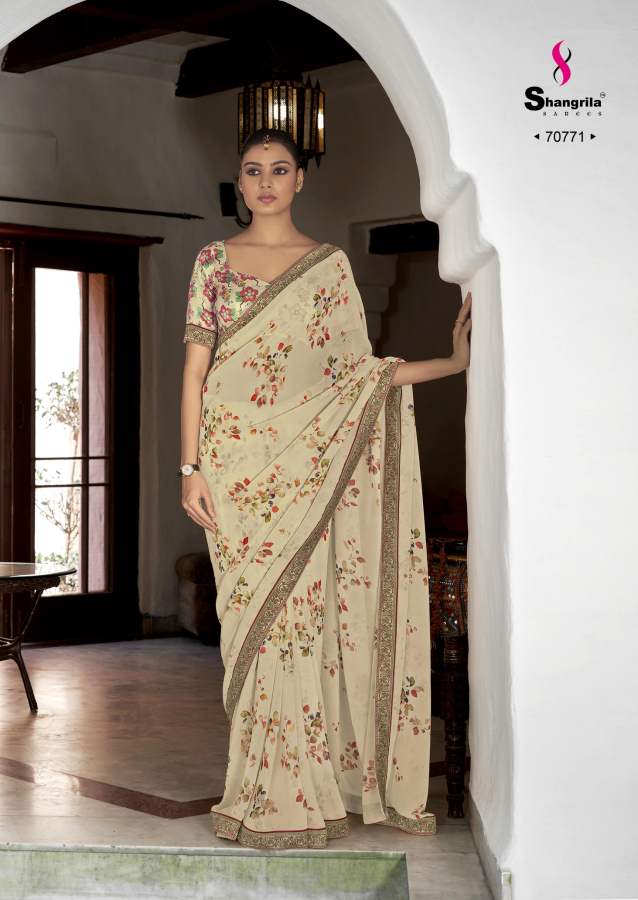 Shangrila Kaalini Fancy Wear Georgette Saree Catalog