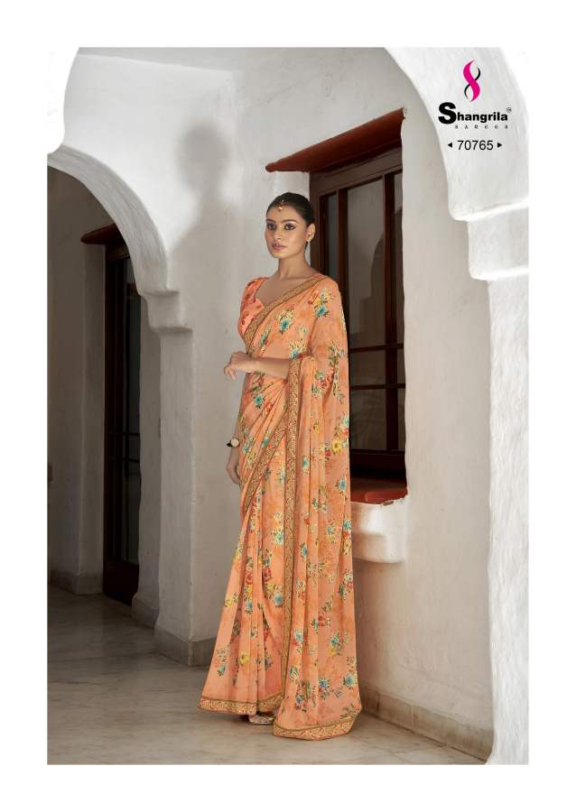Shangrila Kaalini Fancy Wear Georgette Saree Catalog