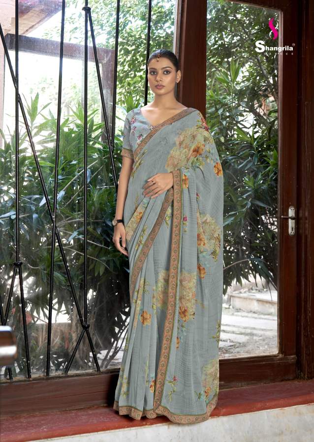 Shangrila Kaalini Fancy Wear Georgette Saree Catalog