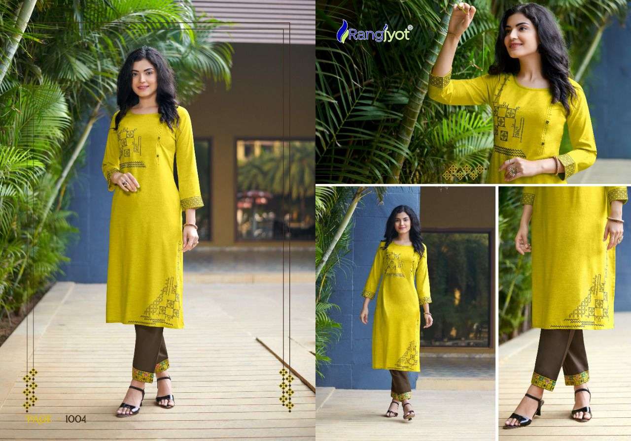 Rangjyot Jasmin Vol 1 Festive Wear Kurti With Bottom Catalog