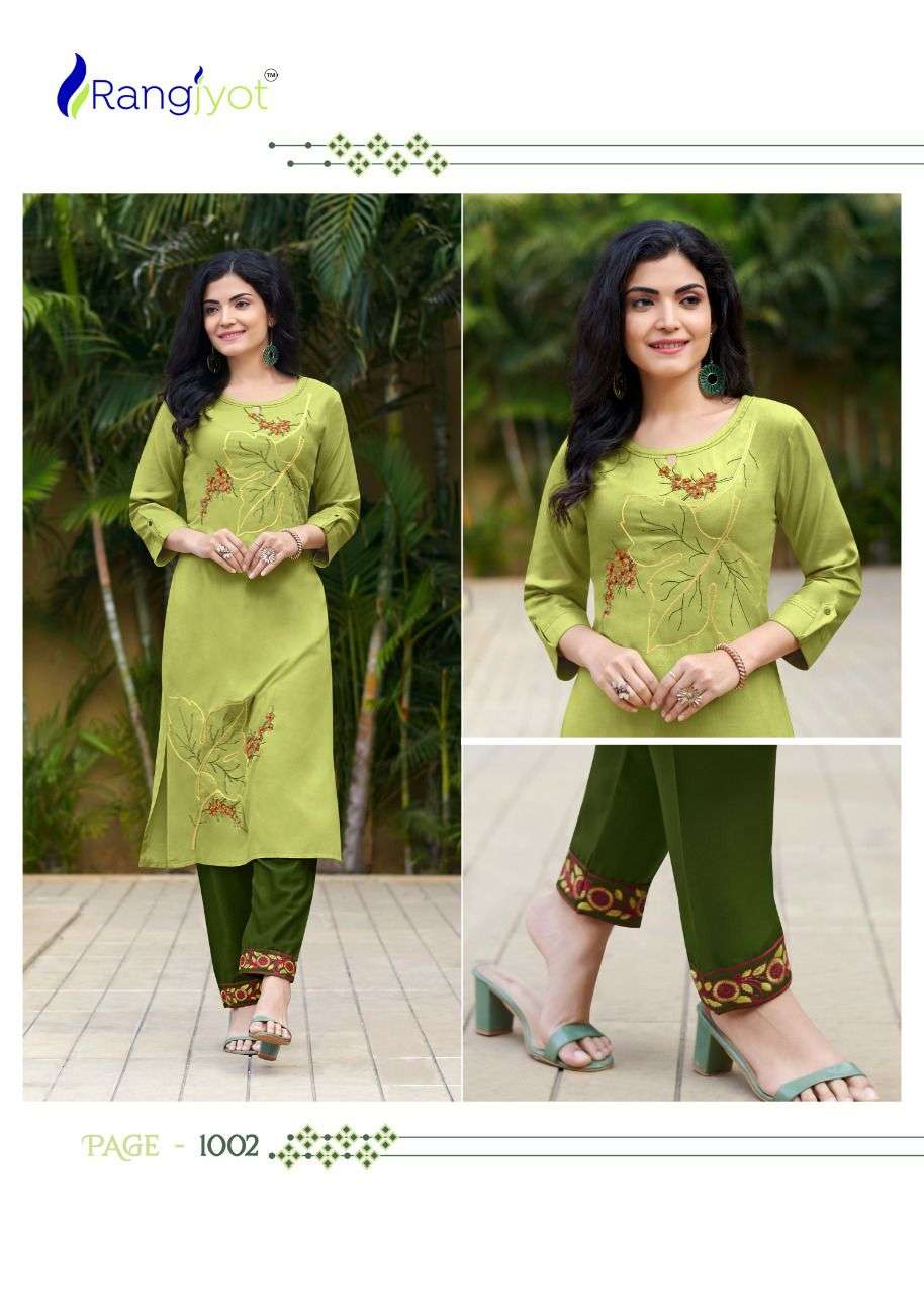 Rangjyot Jasmin Vol 1 Festive Wear Kurti With Bottom Catalog