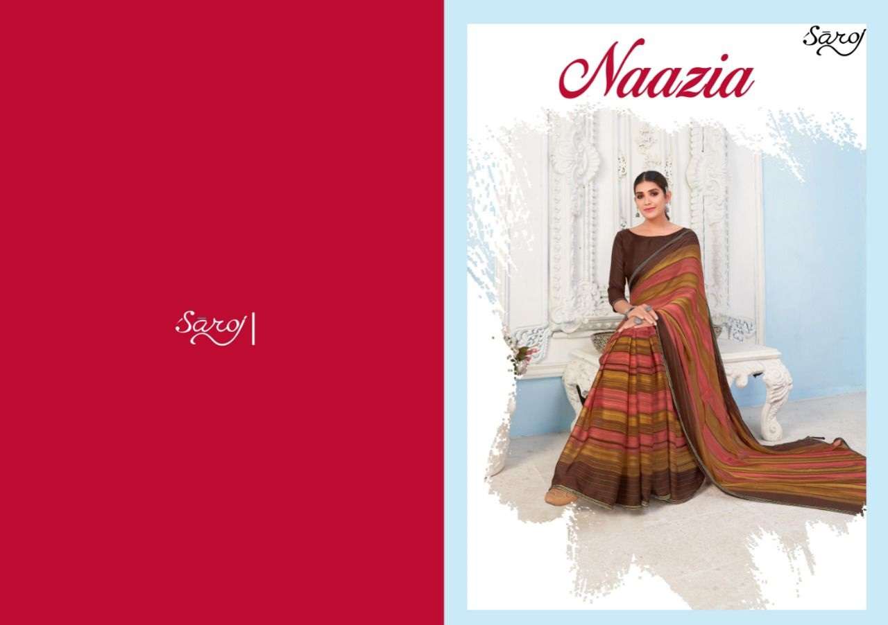 Saroj Naazia Fancy Wear Georgette Sarees Catalog